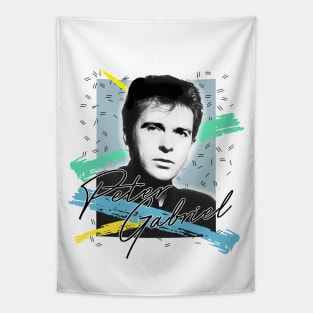 Peter Gabriel / 1980s Aesthetic Fan Art Design Tapestry