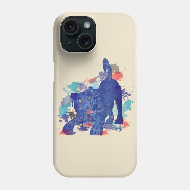 Panther Splash! Phone Case by Ancello