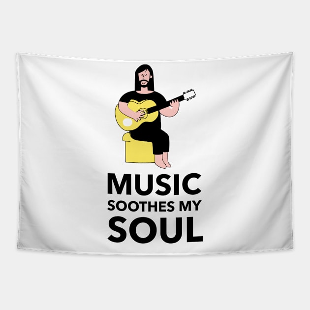 Music Soothes My Soul Tapestry by Jitesh Kundra