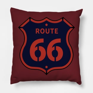 Route 66 logo design Pillow