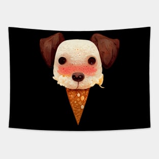 Cute Puppy IceCream Tapestry