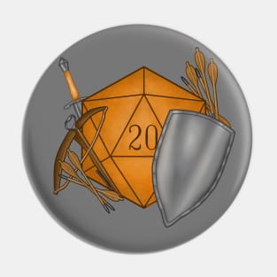 fighter dice Pin