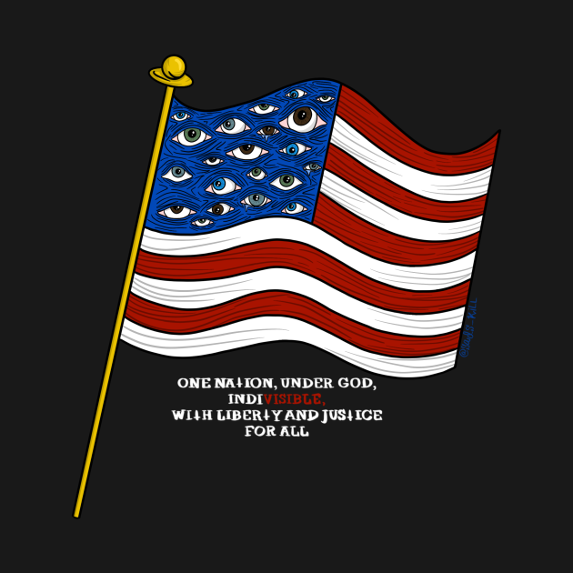 Disover Indi(visible) - American Flag - T-Shirt