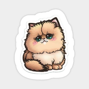 Elegant Persian Cat Sticker for Cat Lovers Magnet