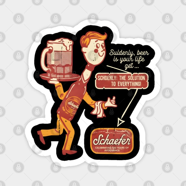 Schaefer Beer Magnet by dtr_art