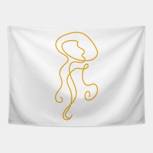 Gold Jellyfish Tapestry