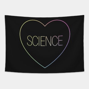 I Love Science Heart Tapestry