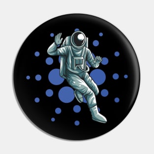 Cardano Logo Astronaut Blockchain ADA Crypto Token Coin To The Moon Pin