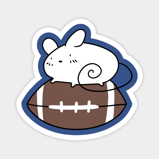 White Mouse and Football Magnet by saradaboru