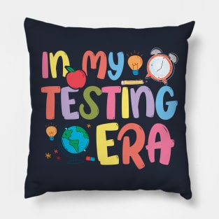 Groovy In My Testing Era Teacher Testing Day Motivational Pillow