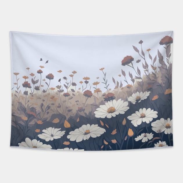 chamomile flowers Tapestry by webbygfx