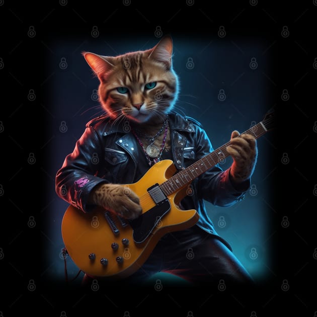 Rockstar Cat Guitar by JWOLF