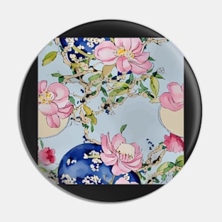 Magnolia flowers chinoiserie Pin