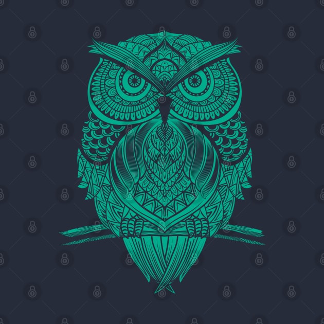 Wise Woodcut Owl by machmigo