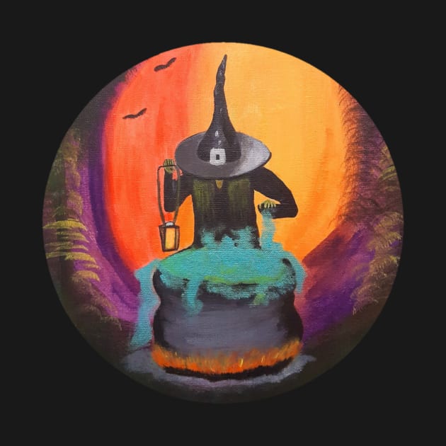 Acrylic painting of a witchy, witchy witch witch - Art by LukjanovArt