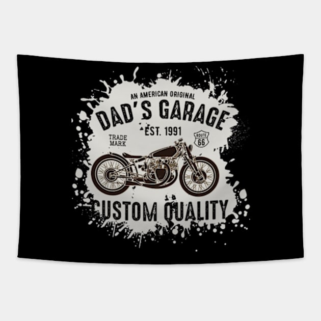 Garage Quality dad Shop Tapestry by bert englefield 