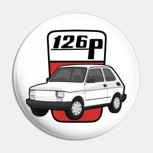 126P Car maluch 126 white Pin