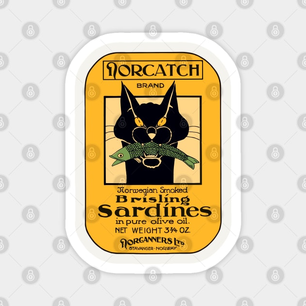 Norcatch Black Cat Sardines Magnet by CODA Shop