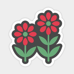 Cute Colorful Flowers Magnet