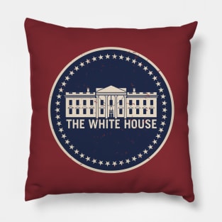 The White House Washington D.C. Vintage Style Logo Pillow