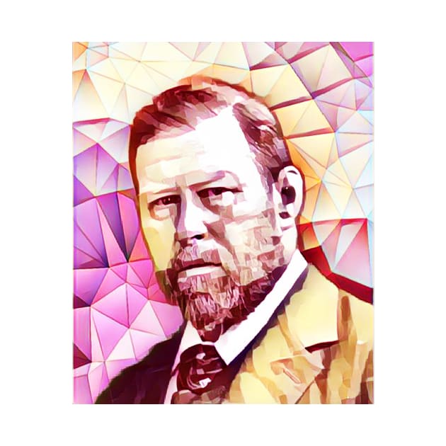 Bram Stoker Pink Portrait | Bram Stoker Artwork 13 by JustLit