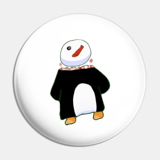 Christmas floating snowball penguin with candy Pin