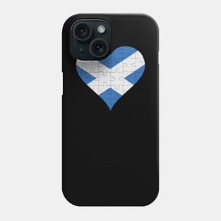 Scottish Jigsaw Puzzle Heart Design - Gift for Scottish With Scotland Roots Phone Case