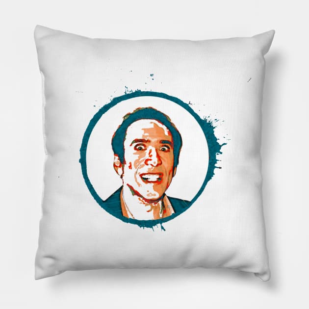 Crazy Nick Cage Pillow by Fabrica