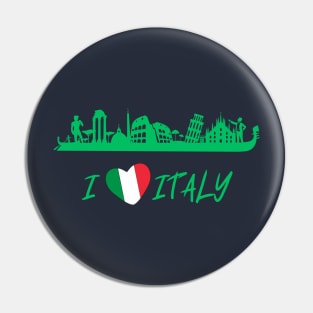 I Love Italy Pin