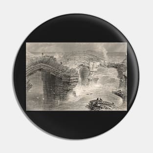 Natural Bridges at Ross, Ireland 1841 Pin
