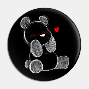 Blushing Panda (White) Pin