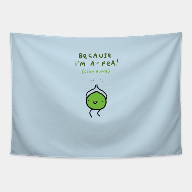 Happy Pea Tapestry by Sophie Corrigan