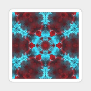 Psychedelic Hippie Red and Blue Magnet