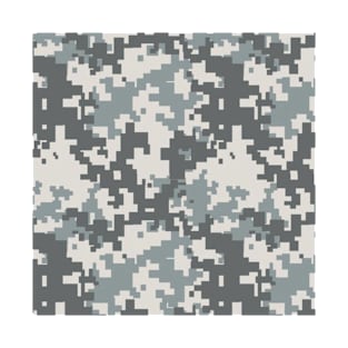 Digital Camo Pattern Gray T-Shirt