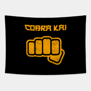 COBRA KAI design ✅ strike first nostalgia 80s tv yellow version Tapestry