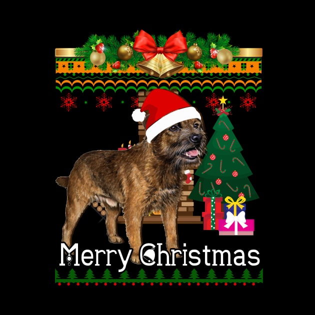 Ugly Christmas Sweater BORDER TERRIERS by LaurieAndrew