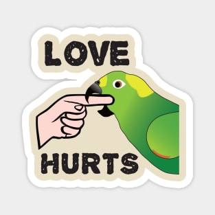 Love Hurts - Yellow Napped Amazon Parrot Magnet