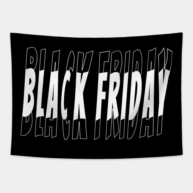 Black Friday Tapestry by Double You Store