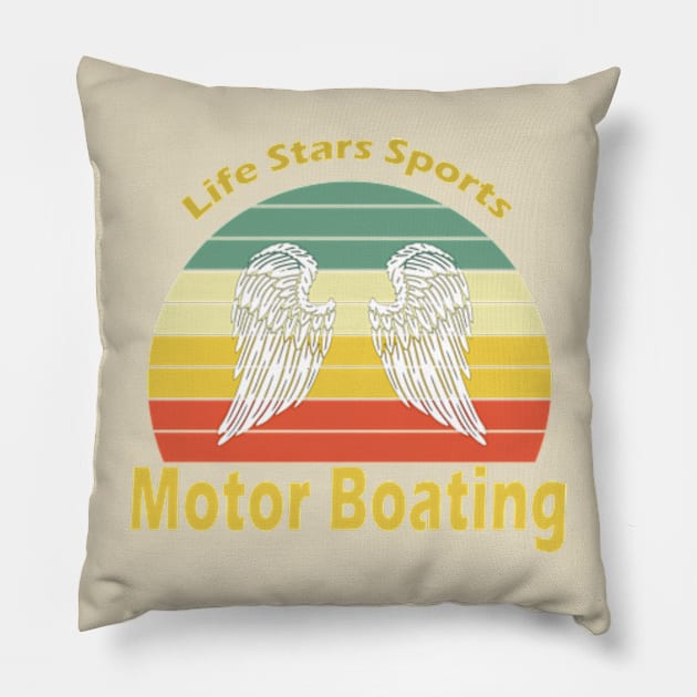 Motor Boating Pillow by My Artsam