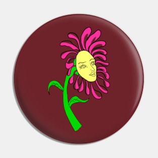Face Flower Pin