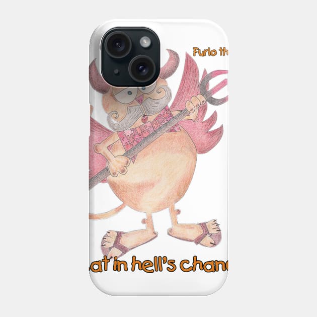 Furlo the Cat - Cat in hell's chance Phone Case by Northern Ray