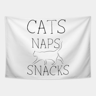 Cats, Naps And Snacks Tapestry