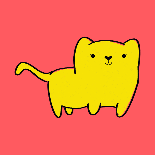 Kitty going for a stroll (yellow) by Joyouscrook