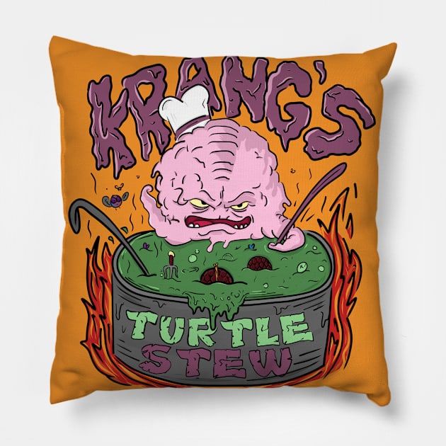 Krang's Turtle Stew Pillow by ThinkMcFly