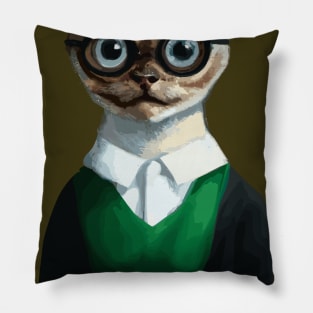 Nerd Cat Pillow