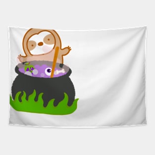 Halloween Witch’s Brew Sloth Tapestry