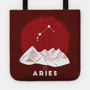 Retro Aries Zodiac Sign // Vintage Astrology Tote