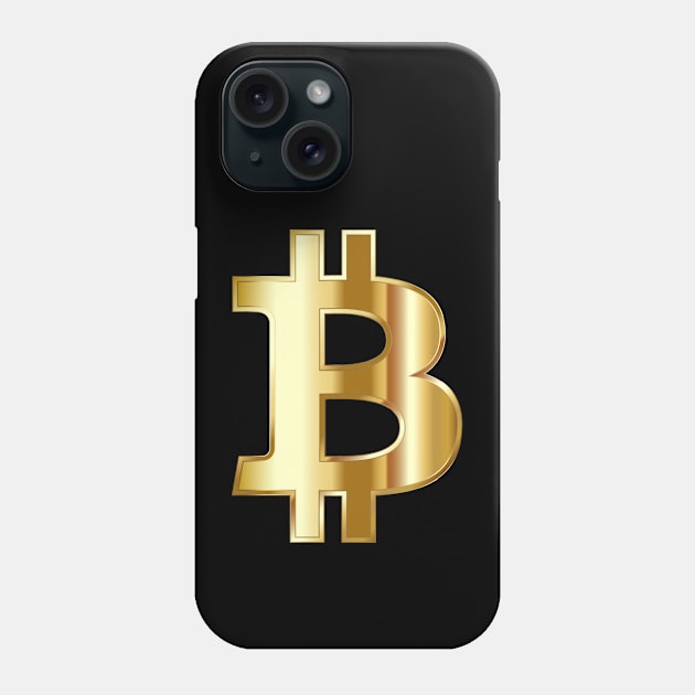 Bitcoin symbol BTC trending digital gold aesthetic design Phone Case by Brasilia Catholic