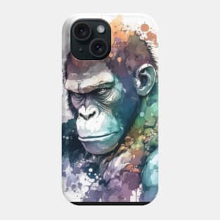 Gorilla Ape Portrait Animal Painting Wildlife Outdoors Adventure Phone Case