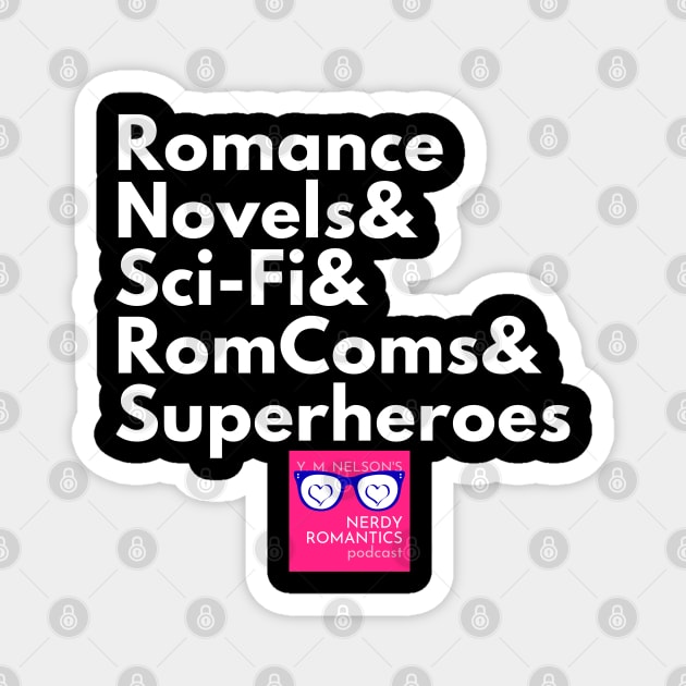 NRP Topic White Letters romance logo Magnet by Nerdy Romantics Fan Shop*